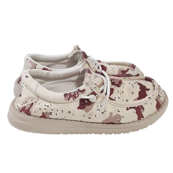Hey Dude Wally Sox Slip On Shoes Kids 13 Tan Desert Camo Galaxy Multi 2 Pairs - Picture 4 of 16